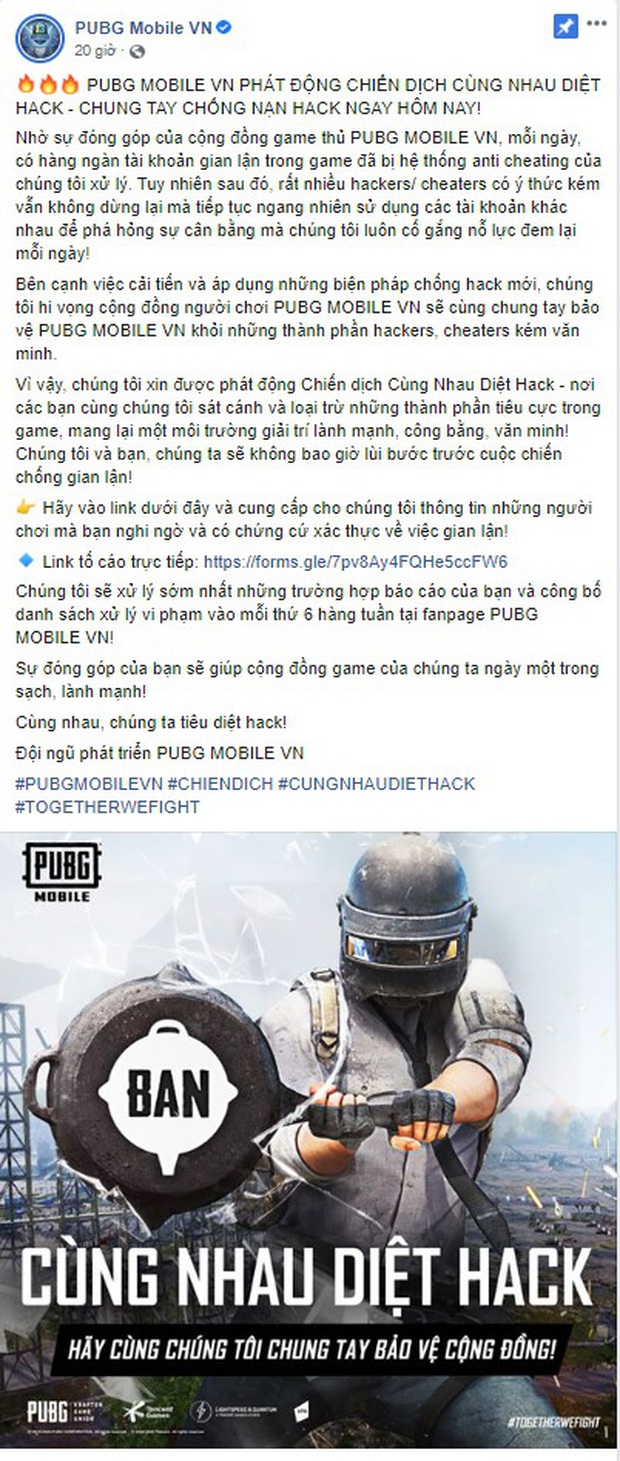 PUBG Mobile phát động Chiến dịch cùng nhau diệt hack, quyết tâm làm sạch game - Ảnh 1.