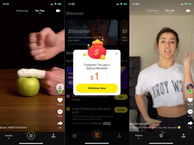 Ứng dụng nhái TikTok trả tiền cho người xem video vừa đạt top 1 đã bị gỡ bỏ trên cả iOS và Android - Ảnh 1.