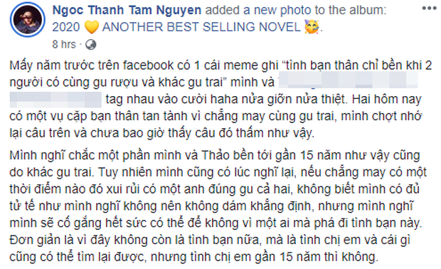 Giữa nghi vấn Chi Pu và Quỳnh Anh Shyn “toang” vì tình, Ngọc Thanh Tâm khoe tình bạn 15 năm bền chặt vì nguyên tắc: “Cùng gu rượu, khác gu trai” - Ảnh 2.