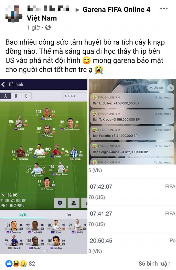 Nóng: Cảnh báo game thủ, đang có tình trạng hàng loạt tài khoản FIFA Online 4 bị hacker xâm nhập, hủy hoại - Ảnh 2.