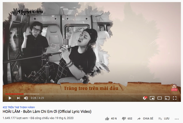 Hoài Lâm đang có tới 2 video đều lọt top trending giữa ồn ào ly hôn và nghi vấn bán cafe vỉa hè, khán giả ra sức ủng hộ trở lại con đường âm nhạc - Ảnh 9.