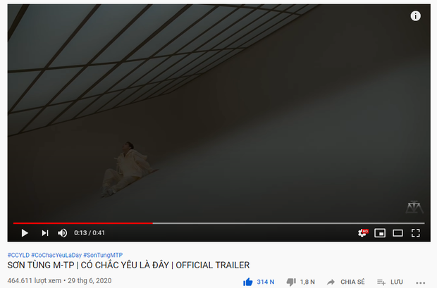 Sơn Tùng M-TP phi thẳng #2 trending đe doạ BLACKPINK và loạt thành tích đạt được sau 11 tiếng ra trailer MV mới - Ảnh 4. Sơn Tùng M-TP phi thẳng #2 trending đe doạ BLACKPINK và loạt thành tích đạt được sau 11 tiếng ra trailer MV mới - Ảnh 4.