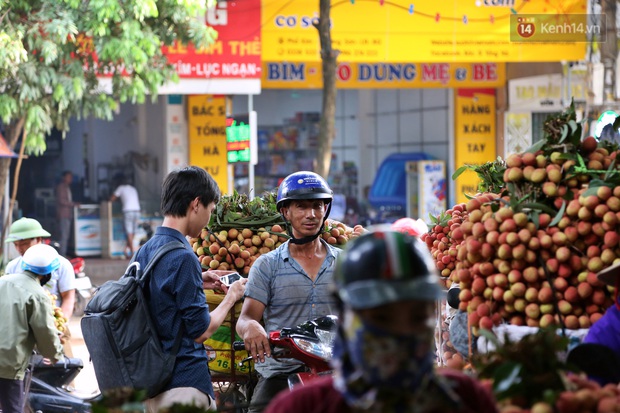 Người dân Bắc Giang tấp nập đi bán vải thiều chín mọng: “Chăm sóc cả năm chỉ chờ ngày này - Ảnh 8.