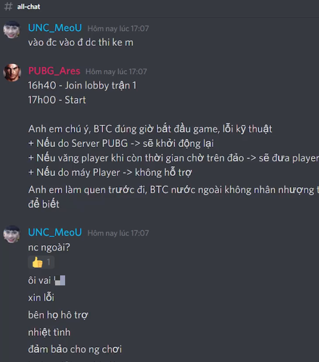 Game thủ cãi nhau với BTC khiến đội tuyển bất ngờ bị trừ điểm khi đang đấu giải PUBG lớn nhất Việt Nam! - Ảnh 2. Game thủ cãi nhau với BTC khiến đội tuyển bất ngờ bị trừ điểm khi đang đấu giải PUBG lớn nhất Việt Nam! - Ảnh 2.