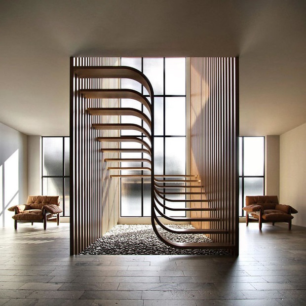 Trong con mắt của kiến trúc sư tài ba, cầu thang cũng có thể biến thành tác phẩm nghệ thuật như thế này đây - Ảnh 8.