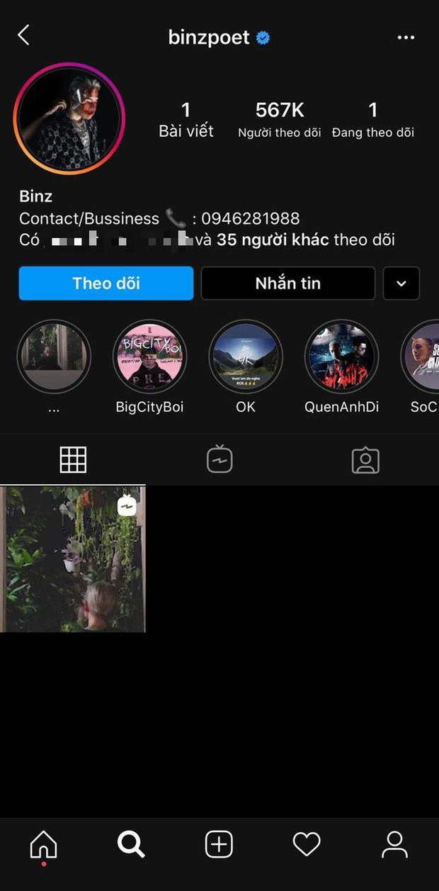 Instagram của Binz bỗng dưng trống hoắc, chỉ còn duy nhất bài post được cho là viết về chuyện tình với Châu Bùi - Ảnh 2.