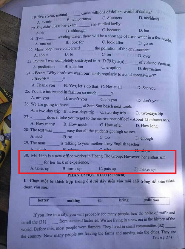 Cô Linh Diễm My 9x của Tình Yêu Và Tham Vọng bất ngờ được réo tên ở đề thi tiếng Anh tỉnh Thanh Hóa - Ảnh 2.