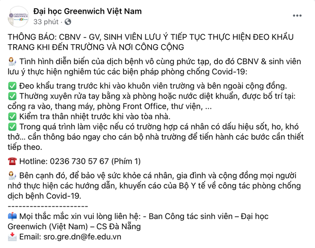 Hàng loạt trường ĐH đưa ra thông báo trước những diễn biến mới của dịch Covid-19 - Ảnh 7.