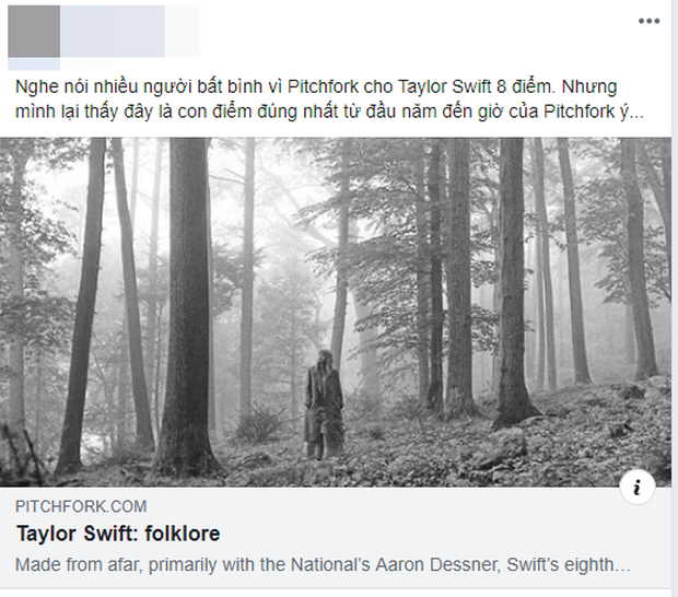 Pitchfork cuối cùng đã chấm điểm folklore của Taylor Swift: người cho rằng vẫn thấp, kẻ đánh giá vậy là xứng đáng rồi? - Ảnh 7. Pitchfork cuối cùng đã chấm điểm folklore của Taylor Swift: người cho rằng vẫn thấp, kẻ đánh giá vậy là xứng đáng rồi? - Ảnh 7.