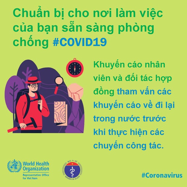 Một vài lưu ý cần nhớ khi đi làm trong thời điểm dịch bệnh COVID-19 có nhiều diễn biến phức tạp - Ảnh 5. Một vài lưu ý cần nhớ khi đi làm trong thời điểm dịch bệnh COVID-19 có nhiều diễn biến phức tạp - Ảnh 5.
