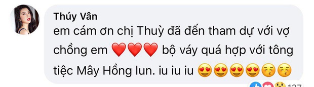 Hoàng Thuỳ gây tranh cãi khi mặc váy hồng chói chang dự đám cưới, cô dâu Thuý Vân phản ứng ra sao? - Ảnh 3.