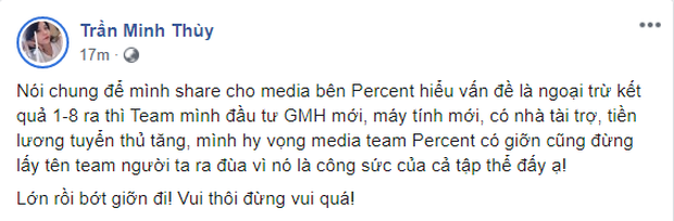 Bạn gái Optimus phẫn nộ khi Percent Esports cà khịa quá đáng, lấy tên Overpower Gaming ra làm trò cười - Ảnh 2.