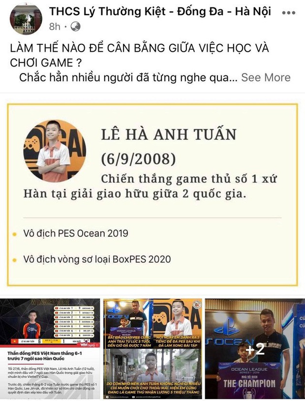 Chơi game khét lẹt, thần đồng PES 12 tuổi còn được giáo viên chủ nhiệm khen ngợi con ngoan trò giỏi, vinh danh trên MXH của trường - Ảnh 3.