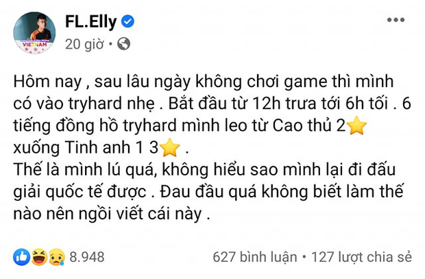 Dự giải quốc tế vẫn chỉ trình Tinh Anh, Elly chứng minh đánh rank Liên Quân Việt khắc nghiệt đến mức nào! - Ảnh 1.