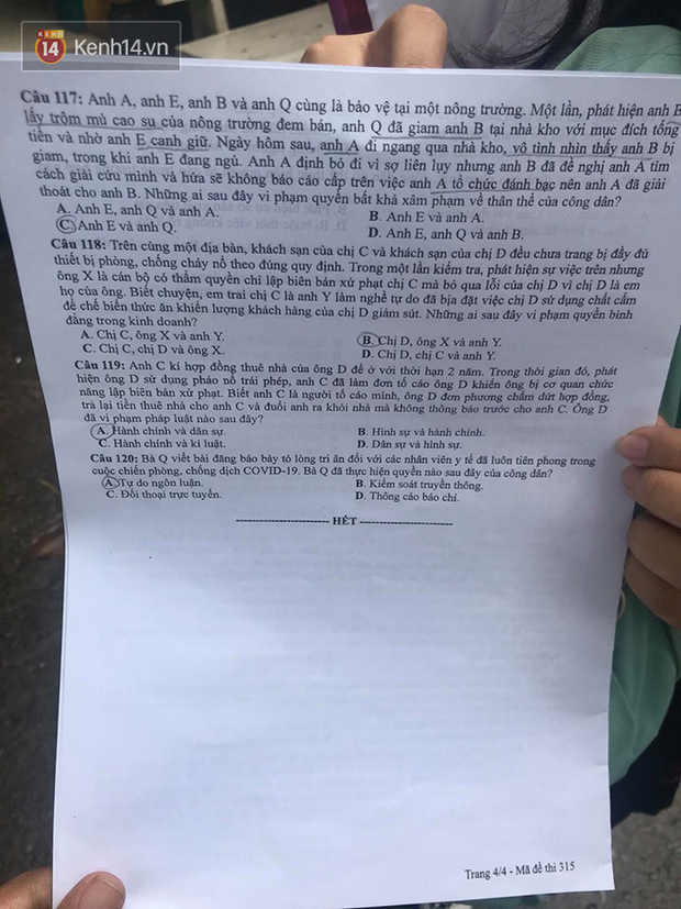 Đề thi môn Giáo dục công dân tốt nghiệp THPT Quốc gia 2020: Câu hỏi liên quan đến COVID-19 - Ảnh 4.