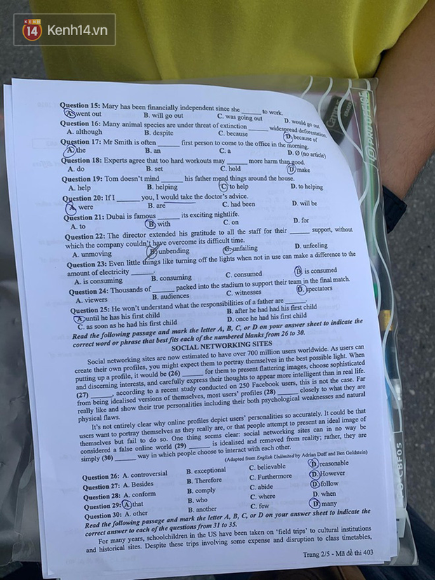 Đề thi tiếng Anh tốt nghiệp THPT Quốc gia 2020: Vừa sức, không khó, tự tin đạt 8, 9 - Ảnh 2.