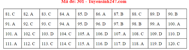 Đáp án đề thi tốt nghiệp THPT 2020 môn GDCD (24 mã đề) - Ảnh 1.