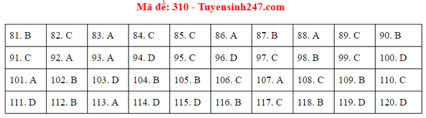 Đáp án đề thi tốt nghiệp THPT 2020 môn GDCD (24 mã đề) - Ảnh 9.