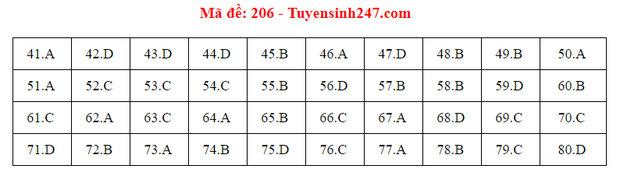 Đáp án đề thi môn Hóa tốt nghiệp THPT Quốc gia 2020 (24 mã đề) - Ảnh 5.