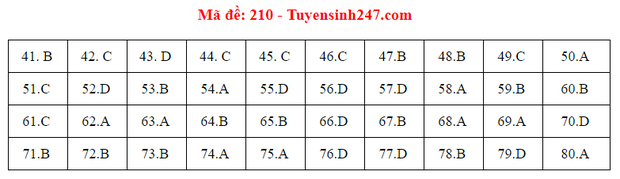 Đáp án đề thi môn Hóa tốt nghiệp THPT Quốc gia 2020 (24 mã đề) - Ảnh 8.