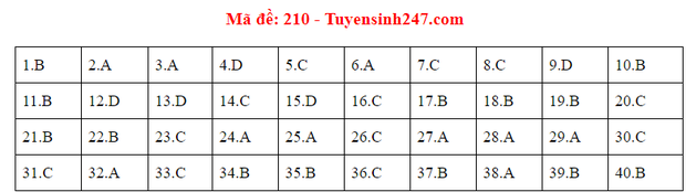 Đáp án đề thi tốt nghiệp THPT Quốc gia 2020 môn Vật lý (24 mã đề) - Ảnh 8.