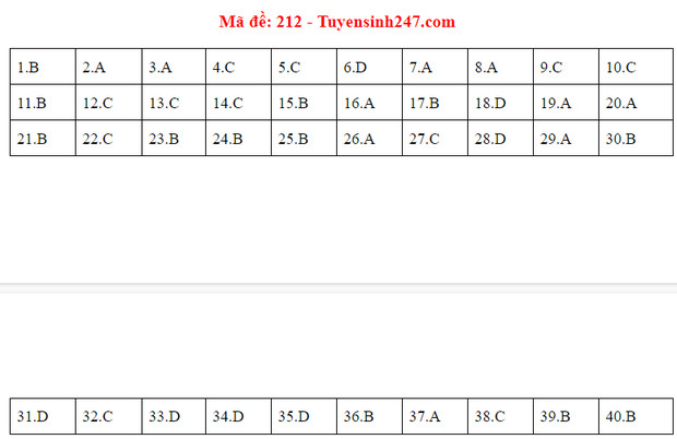 Đáp án đề thi tốt nghiệp THPT Quốc gia 2020 môn Vật lý (24 mã đề) - Ảnh 9.