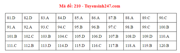 Đáp án đề thi tốt nghiệp THPT Quốc gia 2020 môn Sinh - Ảnh 6.