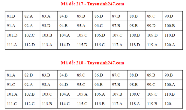 Đáp án đề thi tốt nghiệp THPT Quốc gia 2020 môn Sinh - Ảnh 13.