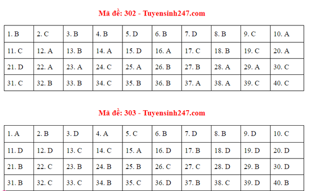 Đáp án đề thi môn Lịch sử tốt nghiệp THPT Quốc gia 2020 (24 mã đề) - Ảnh 2.