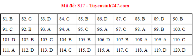 Đáp án đề thi tốt nghiệp THPT 2020 môn GDCD (24 mã đề) - Ảnh 17.