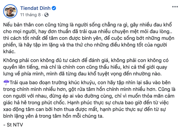 Hết bị Trấn Thành đến Hari Won réo tên trên truyền hình, vợ chồng Tiến Đạt đăng status: Đừng ép ai vào đường cùng - Ảnh 3.