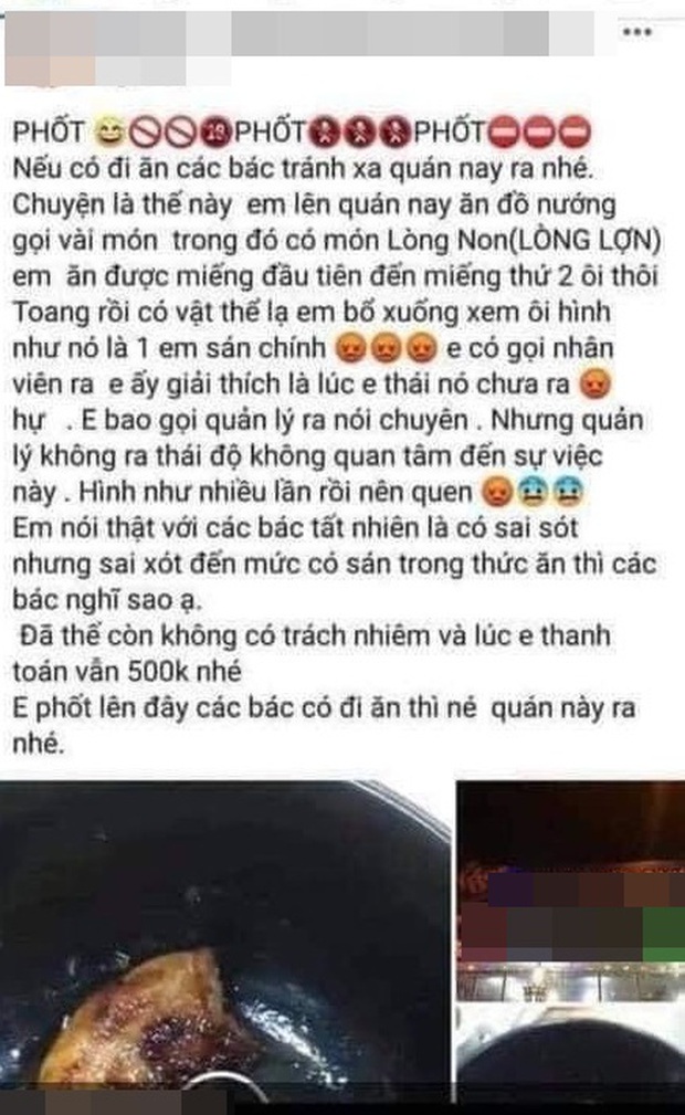 Người phụ nữ ở Bắc Ninh phải quỳ gối xin lỗi vì đăng bài bóc phốt đồ ăn của quán nướng có sán, công an vào cuộc xác minh - Ảnh 1.