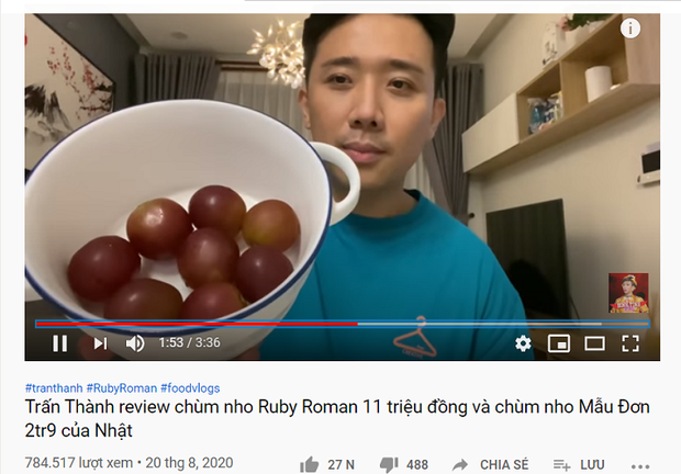 Từ Trấn Thành đến Quỳnh Trần JP, Gia đình Cam Cam đều thi nhau review loại nho Nhật giá 11 triệu/chùm: Có gì mà đắt tới vậy? - Ảnh 1.