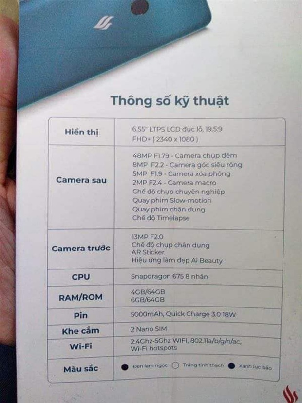 Vsmart Live 4 rò rỉ toàn bộ: Snapdragon 675, pin 5000 mAh, 4 camera, màn hình đục lỗ - Ảnh 3.