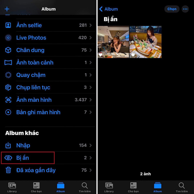 Tính năng của iOS 14 giúp giấu luôn Album ẩn trên iPhone, tha hồ che giấu ảnh và video nhạy cảm - Ảnh 4.