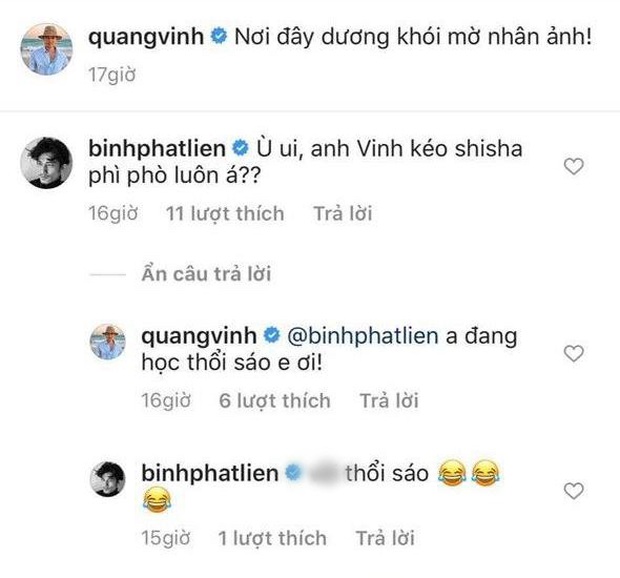 Bị Liên Bỉnh Phát đặt nghi vấn hút shisha vì đăng ảnh khói mờ lên Instagram, Quang Vinh nói gì? - Ảnh 3.