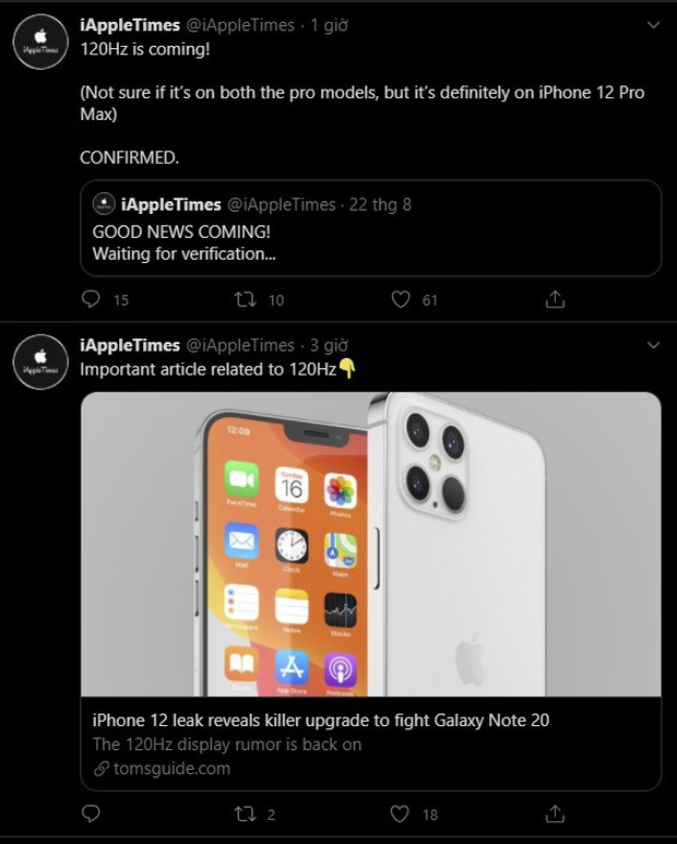 iPhone 12 liên tục rò rỉ bảng giá, nâng cấp lại màn hình để đối đầu với Galaxy Note20 - Ảnh 2.