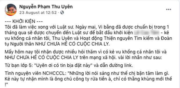 MC Thu Uyên chính thức khởi kiện vì bị vu khống ăn chặn tiền tài trợ, khiến Như Chưa Hề Có Cuộc Chia Ly dừng phát sóng sau 13 năm - Ảnh 3.