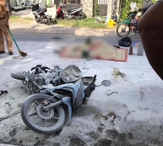 TP.HCM: Xe bồn bỏ chạy sau va chạm khiến xe máy bốc cháy, nam thanh niên tử vong - Ảnh 1.