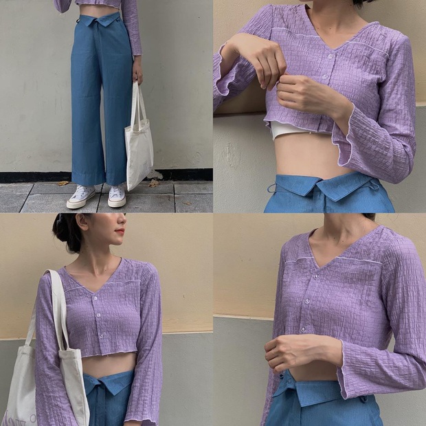 1 chiếc crop top 2 cách diện: Angela Baby hack tuổi như nữ sinh, Quan Hiểu Đồng lên đồ đơn giản mà trẻ trung - Ảnh 9. 1 chiếc crop top 2 cách diện: Angela Baby hack tuổi như nữ sinh, Quan Hiểu Đồng lên đồ đơn giản mà trẻ trung - Ảnh 9.