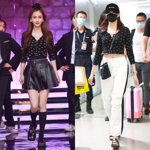 1 chiếc crop top 2 cách diện: Angela Baby hack tuổi như nữ sinh, Quan Hiểu Đồng lên đồ đơn giản mà trẻ trung - Ảnh 7. 1 chiếc crop top 2 cách diện: Angela Baby hack tuổi như nữ sinh, Quan Hiểu Đồng lên đồ đơn giản mà trẻ trung - Ảnh 7.