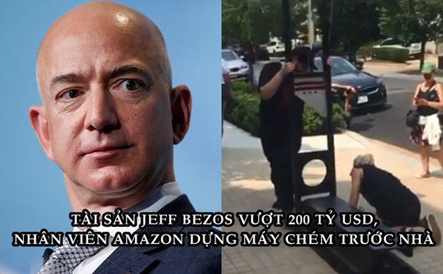 Tài sản Jeff Bezos vừa vượt 200 tỷ USD, nhiều nhân viên dựng máy chém biểu tình ngay trước cửa dinh thự - Ảnh 1.
