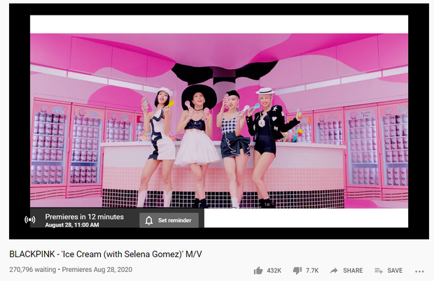 NGAY LÚC NÀY: Đã có 1 triệu người đón xem công chiếu trực tiếp MV Ice Cream - màn hợp tác giữa BLACKPINK và Selena Gomez! - Ảnh 2.