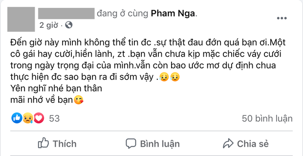 Những dòng từ biệt đầy xót xa của bạn bè dành cho cô gái tử vong vì tai nạn, 2 lần phải hoãn cưới vì Covid-19 - Ảnh 2.