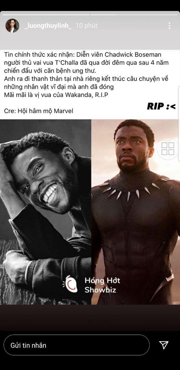 Dàn sao Avengers, Ariana Grande và loạt nghệ sĩ Việt đau lòng trước sự ra đi của “Black Panther” Chadwick Boseman - Ảnh 14.