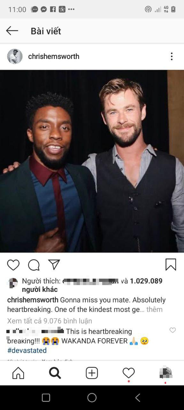 Dàn sao Avengers, Ariana Grande và loạt nghệ sĩ Việt đau lòng trước sự ra đi của “Black Panther” Chadwick Boseman - Ảnh 8.