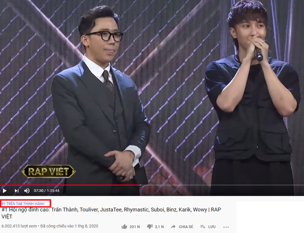 Tập  1 Rap Việt đá luôn anh em chung nhà Người ấy là ai xuống để giành top 1 trending YouTube - Ảnh 4.