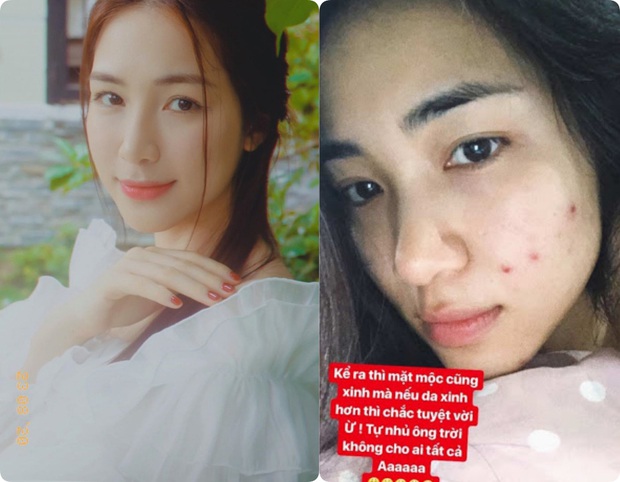 Sao Việt trước và sau khi trang điểm: Người lấm tấm mụn và quầng thâm, người có làn da đẹp mịn mướt - Ảnh 7.