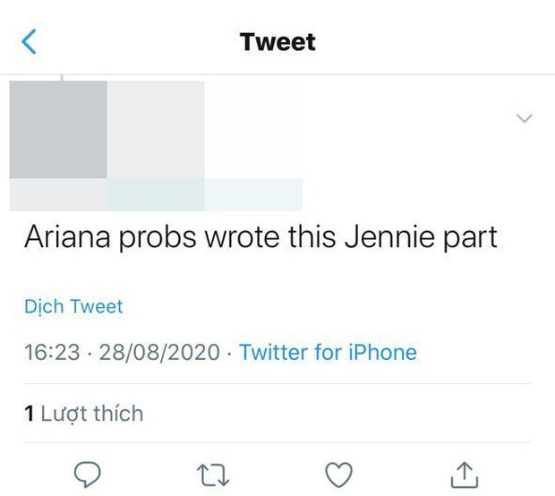 Fan sửng sốt nhận ra Ariana Grande chỉ viết đúng 6 giây trong ca khúc Ice Cream, lại còn ưu ái sáng tác riêng cho Jennie? - Ảnh 6. Fan sửng sốt nhận ra Ariana Grande chỉ viết đúng 6 giây trong ca khúc Ice Cream, lại còn ưu ái sáng tác riêng cho Jennie? - Ảnh 6.