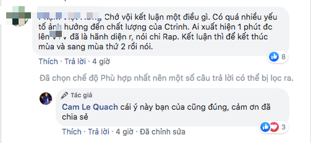 Kimmese bất ngờ chỉ trích King Of Rap cắt ghép chiêu trò, vì áp lực ratings mà làm giảm chất lượng thí sinh khi lên sóng? - Ảnh 6. Kimmese bất ngờ chỉ trích King Of Rap cắt ghép chiêu trò, vì áp lực ratings mà làm giảm chất lượng thí sinh khi lên sóng? - Ảnh 6.